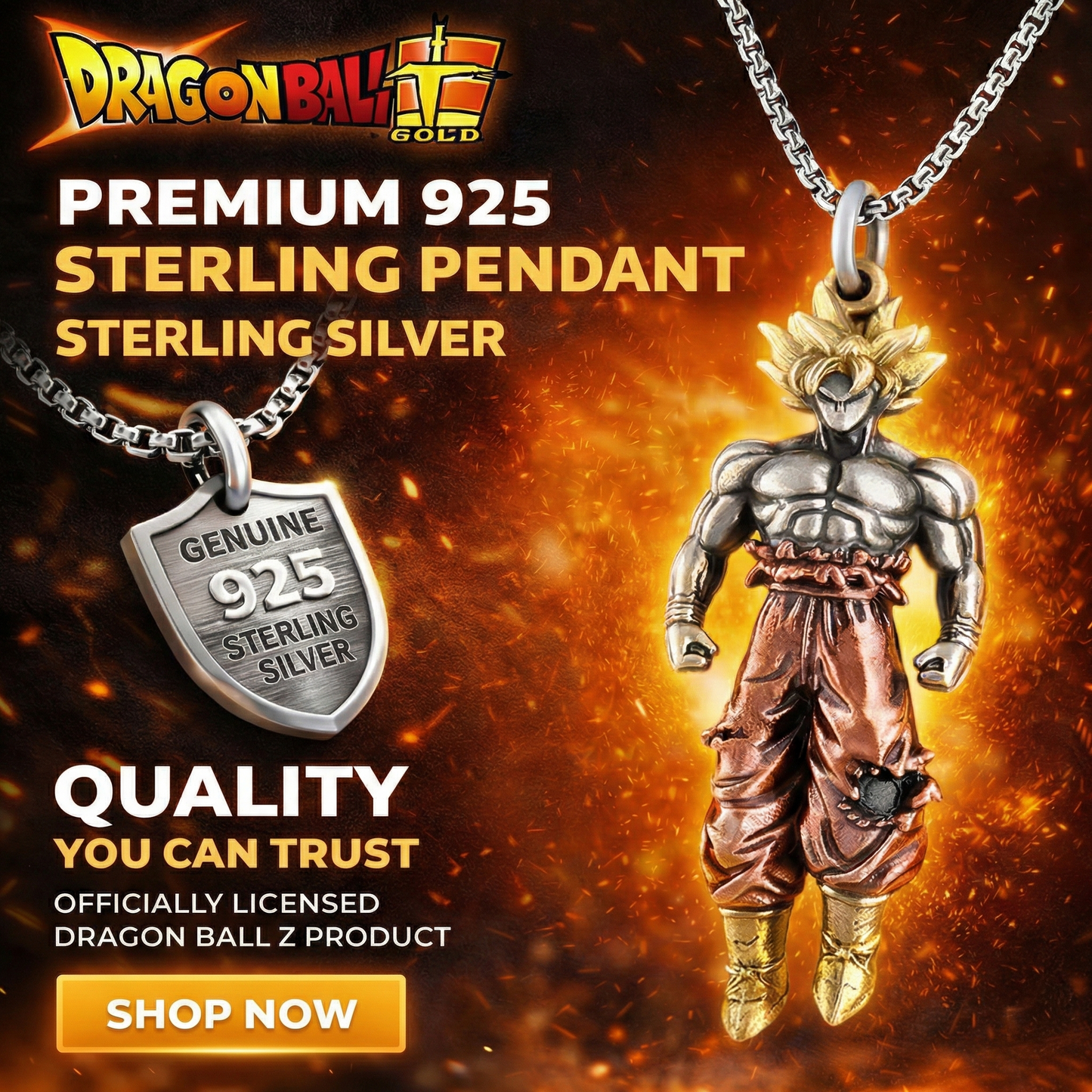 ⚡ Super Saiyan Son Goku: The Ultimate Hip-Hop Pendant ⚡